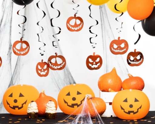 FÓLIOVÉ BALÓNKY HAPPY NÁVOD NA HALLOWEENSKÉ OZDOBY OZDOBY ČIERNE PÍSMENA POM