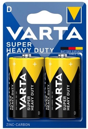 2x zinková batéria VARTA Super Heavy Duty R20 LR20 D