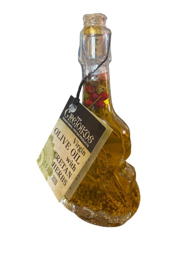 Extra panenský olivový olej (EVOO) s krétskymi bylinkami 40 ml darček