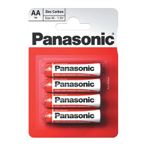 4x 1,5V prstová batéria Panasonic AA R6 blister
