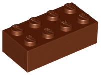 LEGO 3001 BRICK 2x4 hnedá NOVINKA (20g) 9 ks.
