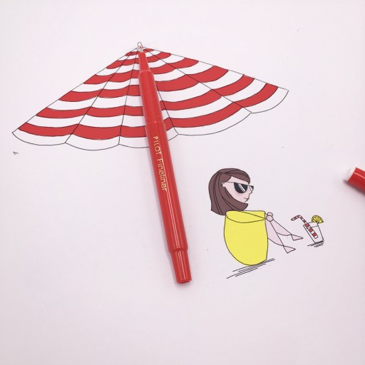 PILOT SW-PPF FINELINER červená