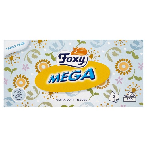 Foxy Mega Ultra mäkké obrúsky 2 vrstvy 200 ks
