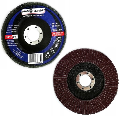 DREVO-KOVOVÝ BRÚSNY KOTÚČ 125mm P80 KLAPKA BRÚSNY KOTÚČ