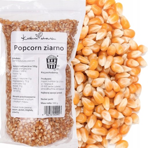 Zrno pukancov ZDRAVOTNÁ KUCHYŇA 1kg BEZ SOLI