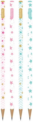 Trojuholníková grafitová školská ceruzka HB STARS stars mix 1ks Astra