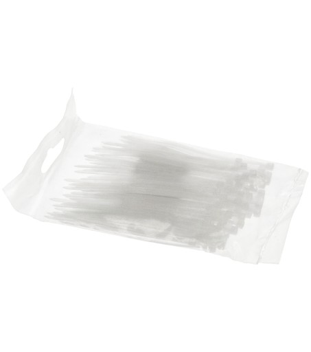 Sťahovacie pásky 2,5x100mm Biele 100 ks.