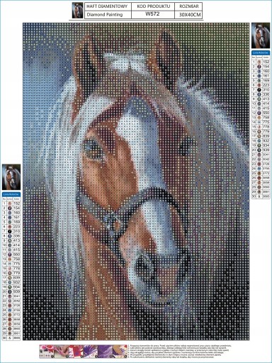 DIAMANTOVÁ SADA OBRAZOV Diamantové vyšívanie HORSE Diamantová mozaika KONÍKY