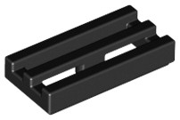 LEGO grilovací tanier 1x2 čierny 2412b 241226 - 4ks