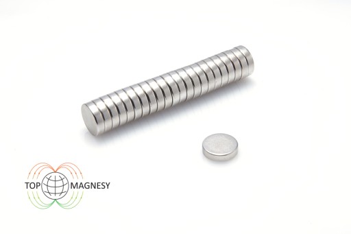 Neodymový magnet valcový MW 10x2,5 mm N38 10 ks.