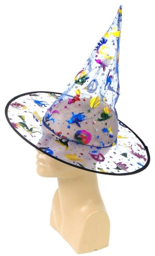 FAREBNÁ ČIAPKA ČIAPKA OUTFIT WIZARD MAGIC WITCH MIX VZORY