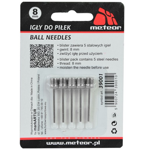 Nafukovacie ihly 8mm Sada 5x Meteor Durable