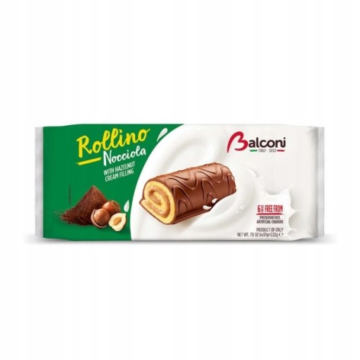 1x222g BALCONI orieškové rolky VB