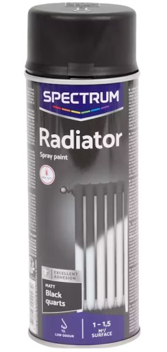 MATNÁ ČIERNA FARBA NA RADIÁTORY V STRIEKU
