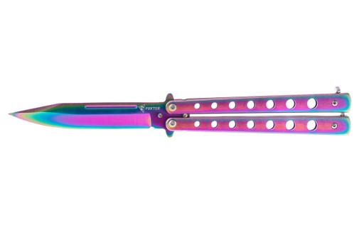 NÔŽ BUTERFLY DÚHOVÝ NÔŽ FADE 22,5CM