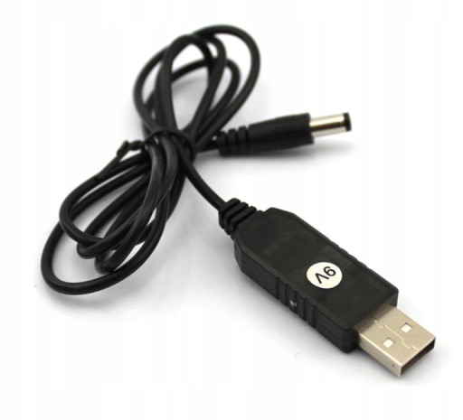 Konektor konvertorového kábla DC2.1x5.5mm USB 5V-9V