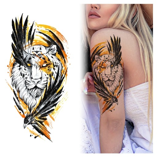 Dočasné vodné tetovanie TIGER / RAW
