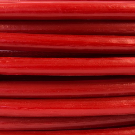Oceľové lanové lano s izolačným PVC poťahom 1/2mm 1x7 ČERVENÉ 10mb