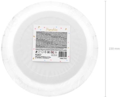 Papierové taniere pre GENDER REVEAL CHLAPEC alebo DIEVČA 23 cm 6 ks BABY SPRCHA