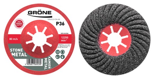 Poloflexibilný brúsny kotúč 36 Grone (125 x 22,2 mm)