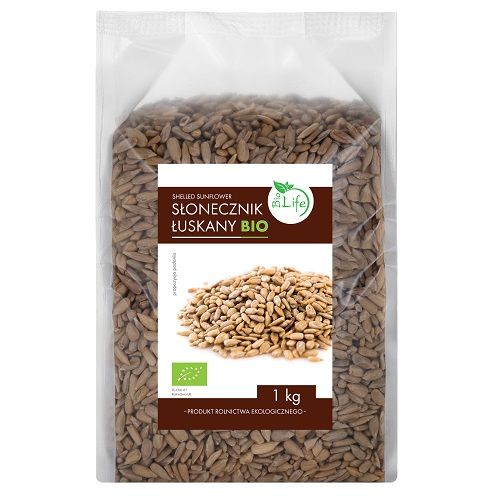 Prírodné čerstvé lúpané slnečnicové semienka Biolife 1kg