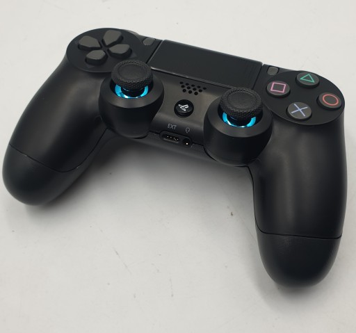 HUBOVÝ ANALOGOVÝ OVLÁDAČ PRE PS4 PS5 PODLOŽKA TYRKYSOVÁ - LESKLÁ METALICKÁ