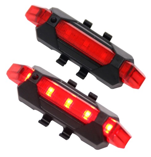 ZD41A ZADNÉ SVETLO NA BICYKEL 5 LED USB