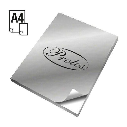 Samolepiaci papier SILVER štítok A4 10 listov