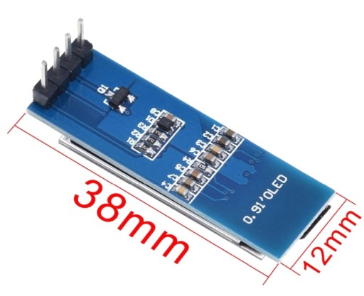 481 OLED displej 0,91 I2C 3-5V SSD1306 Biela