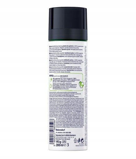 NIVEA MEN SENSITIVE PRO Pena na holenie s konopným olejom 200 ml