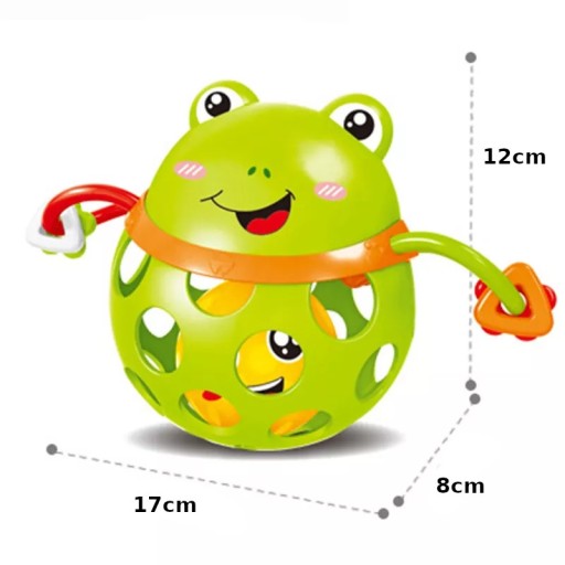HRAČKA SENSORY RATTLE GUMOVÁ LOPTIČKA PRE BIEŤA AKO DARČEK
