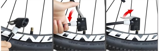 BIKE NOŽNÁ PUMPA na cyklistické lopty malé hroty s mini hadičkou a 32 ihlou