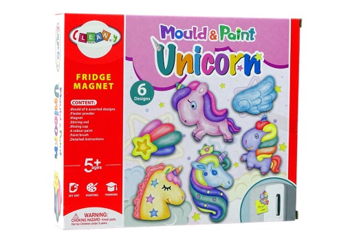 Kreatívna DIY sada sadrových magnetov a jednorožcov