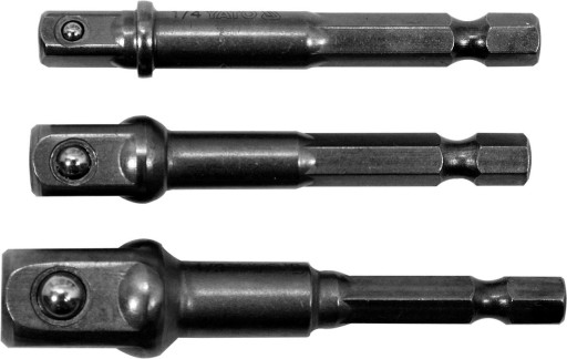 Sada HEX adaptérov pre zásuvky 1/4, 3/8, 1/2 YATO