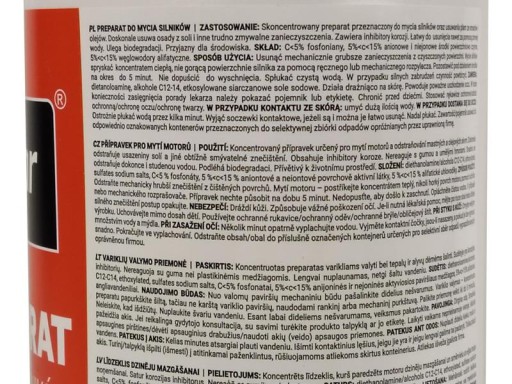 PROSTRIEDOK NA UMÝVANIE MOTORA (ATOMIZÁTOR) 1L