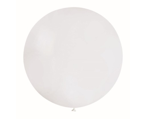 Balón Obrie guľa pastelovo biela svadobná 80cm