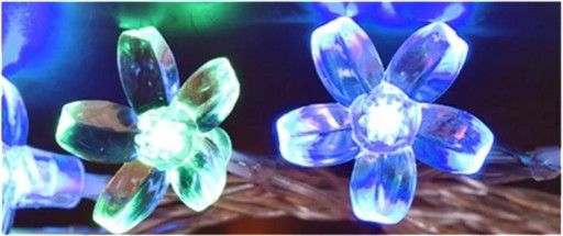 Silikónová kvetinová dekorácia ČEREŠŇA na LED girlandu 5mm 10ks.