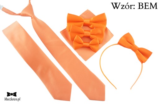 Elegantná polomatná čelenka s mašličkou ORANGE