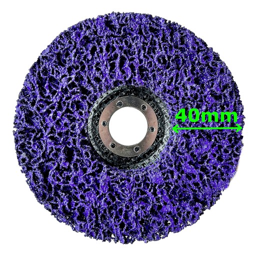 BRÚSNY DISK ČERNÝ VLAS NA ODSTRAŇOVANIE HRDZY NETKANÝ KOV INOX 125