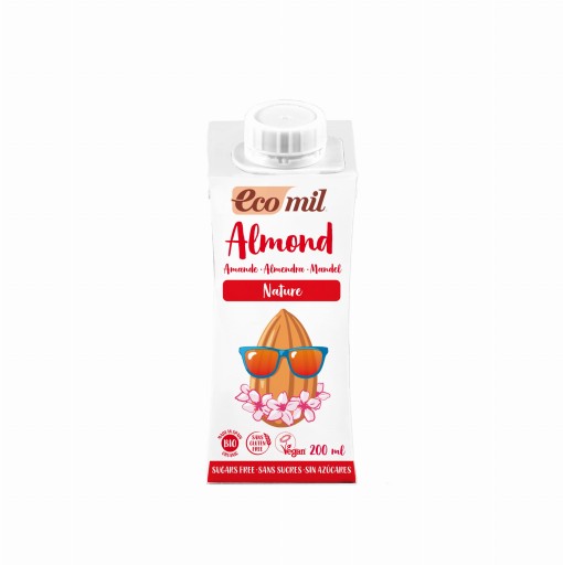 Mandľový nápoj bez cukru BEZ GÉLU. BIO 200 ml