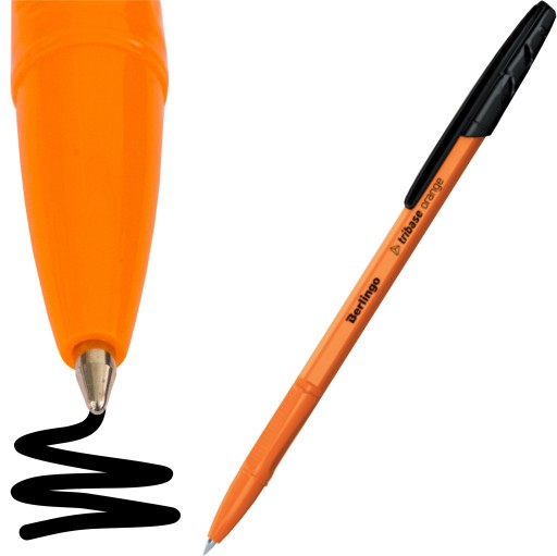 Tribase Orange guľôčkové pero do školy 0,7 mm čierne