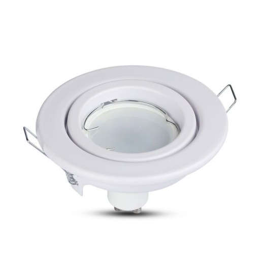 V-TAC GU10 Očko okrúhle pohyblivé biele VT-7227RD-WH