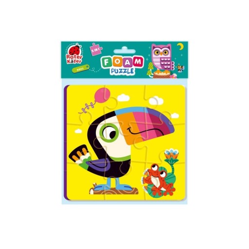 2V1 PENOVÉ PUZZLE TUKÁN A SOVA PRE NAJMLADŠIE HÁDANKA ROTER KAFER