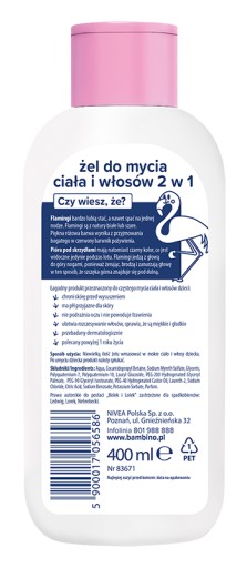 BAMBINO Flamingo gél na umývanie tela a vlasov 2v1