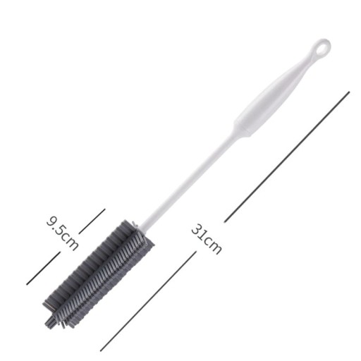 KUCHYŇSKÁ KEFA na DRHNUTIE a UMÝVANIE RIADU, BIELY nylon TESCOMA