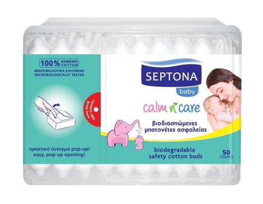 Septona Baby papierové tyčinky pre deti 50 ks.