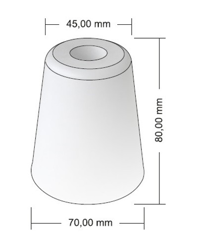 Nárazník dverí a brány, veľký 80 mm, ČIERNA