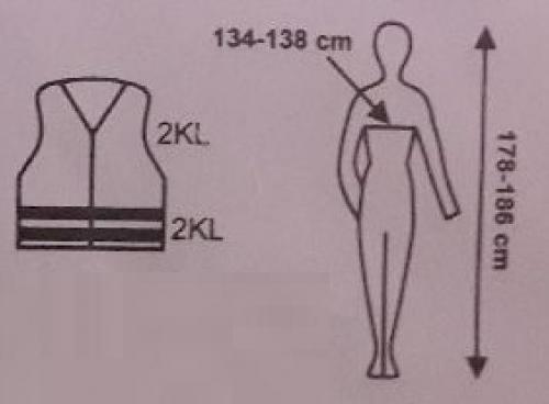XXL 37F reflexná výstražná vesta