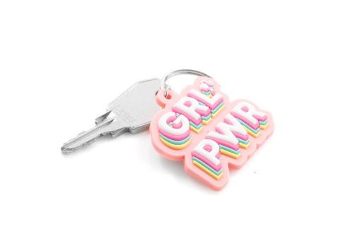 Značková Barbie Grl Pwr gumená kľúčenka Girl Power
