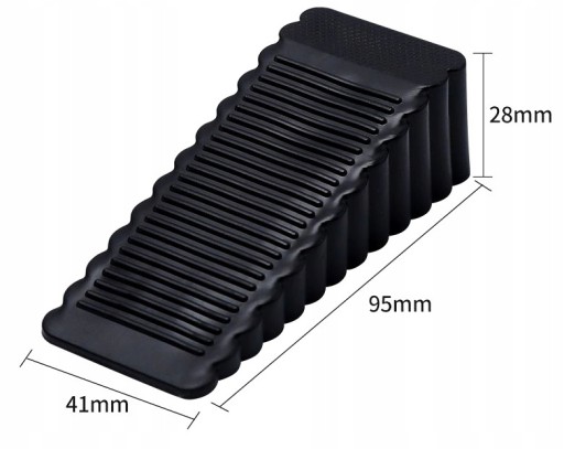 Zámok Wedge plastový doraz dverí Čierna